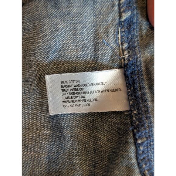 Mossimo Supply Co Chambray Denim Dress XS Sleeveless Button Front - Picture 6 of 6